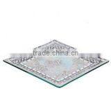 Mosaic Silver Glass Square Charger Plate thumbnail-4