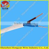 Light duty 300/300v PVC sheathed PVC insulated 2 cores flexible flat cable