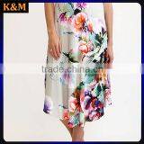 Sleeveless Floral Midi Dress Summer Dress Knee Length Dress thumbnail-2