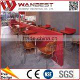 Red Marble Coffee Glass Bar Counter Design for Restaurant thumbnail-1