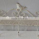 Distressed White Metal Iron Bird Hooks thumbnail-1