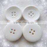 White Four Holes Round Plastic Buttons for Garmets