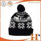 Customized Winter Hat Knitted Hat Beanies 100% Polyester thumbnail-5