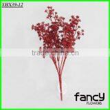 7 Heads Gold Powder Plastic Tropical Plant Decoration