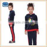 2-6y (FG4448) Navy 2015 Owl Applique Children Clothing Sets Nova Kids Wear Fleece Winter Girls Clothing Sets With Hoodies thumbnail-1