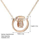 Fashion Jewelry 2015 18k Gold Plated Made With Austrian Crystal Alloy Rhinestone Heart Pendent Chain Necklace thumbnail-2