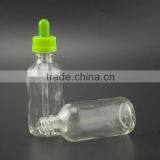2oz Clear Glass Bottles Rubber Stopper Childproof Tamperproof Cap thumbnail-5