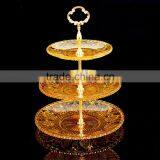 3 Tier Heart Shape Fancy Wedding Glass Snacks Food Serving Trays Cake Stand in Dishes & Plates thumbnail-3