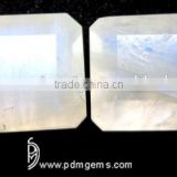 Natural Rainbow Moonstone Octagon Lot Cut Faceted For Earrings