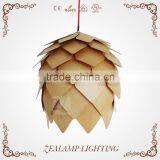 Modern Artichoke Lighting Crimean Pine Cone Wooden Pendant Lamp thumbnail-3