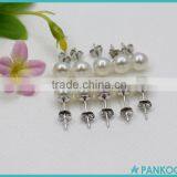 Wholesale Latest Design Of 925 Sterling Silver Freshwater Pearl Stud Earrings thumbnail-5