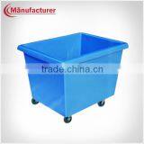 Blue hospital cleaning dirty linen trolley/soiled laundry linen truck cart