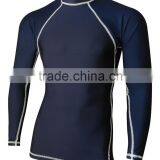 Custom Long Sleeve Mens Rash Guard Black