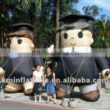 Inflatable Graduate Boy and Girl in Master's Clothes