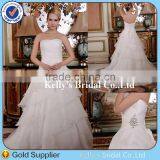 New Fashion Simple Casual Short Sleeve Bridal Wedding Dress thumbnail-6
