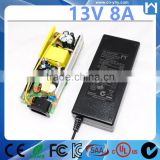 AC DC adapter 13V UL approved Switching power supply 13V 8A UL power supply
