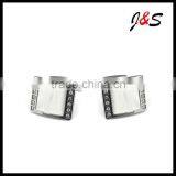 316l Black Round Stainless Steel Cufflink MS400A thumbnail-6