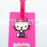 Wholesale Custom Made Luggage Tags PVC Cut Cartoon Shaped Rubber Bag Tag