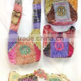 Wholesale Nepal Peace Sign Elephant Dove Lotus Flower Tie Dye Hobo Bags Sling Purses Fabric Bags