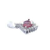 925 Sterling Silver Charm Jewlery Silver Ruby Gemstone Charm Pendant thumbnail-2