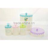 Colorful Set of 5 Metal Storage Caninsters