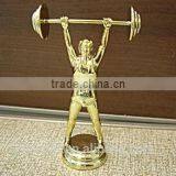 Weight lifting for trophy