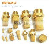 Sintered porous brass auto pneumatic exhaust muffler