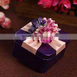 Personalized Wedding Metal Ring Big Square Tin Box thumbnail-1