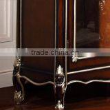 Luxury American Style Wine Cabinet, Royal Wood and Glass Showcase, Nice Hand Carving Display Cabinet (BF01-ML055) thumbnail-5