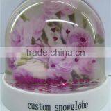 Plastic Love Flower Photo Holder Snow Globes thumbnail-1