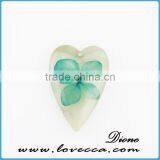 New Fashion Heart Shape Transparent Real Flower Resin Charm Pendants thumbnail-4