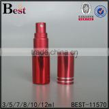 3ml 5ml 8ml cosmetic perfume spray bottle red perfume spray bottle round shape pocket sized perfume spray bottle