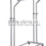 Double Bar Movable Clothes Rack