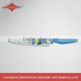 5 Pcs Set of Non-stick Coated/colorful Flower Printing Kitchen Knives thumbnail-3