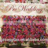 Wedding Flower Wall Backdrop, Wedding Decorate ,Silk Flower Wall Decoration With Commercial Logo thumbnail-1