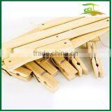Bamboo Hanger With 16 Clips/pegs for Clothes Sock thumbnail-4