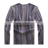 Mens Printing Fine Wool Crew Neck Autumn Knit Sweater thumbnail-2