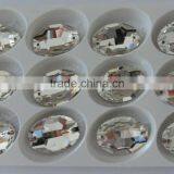 Oval Sew-on Crystal Flatback Glass Bead With Holes Crystal Color Glass Bead for Wedding Dress thumbnail-1