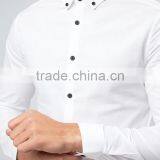 Custom New Design Long Sleeve Button Down Collar Mens 97% Cotton 3% Elastane Breathable Poplin Slim Fit Casual Dress Shirts thumbnail-3