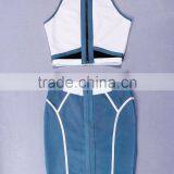 2015 New Arrival Celebrity Sleeveless Blue Keyhole Bandage Dress Cocktail Party Celebrity-inspired Dresses thumbnail-5