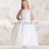 Cute White Beaded Baby Gown Halter Girls Birthday Dresses thumbnail-1