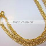 Gold TONE CHAIN PAISLEY DESIGN ANKLETS PAYAL Pair Foot Chain thumbnail-3