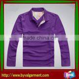 Wholesale Cheapest 200gsm Purple Pique Mesh USA Size Plain Classic Polo Shirt thumbnail-5