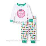 Baby Apple Printed Top and Allover Printed Pajama Set With Contrast Trims thumbnail-1