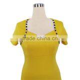 Custom Women Fashion Summer Short Sleeve Casual Dress; Latest Ladies Summer Dress thumbnail-5