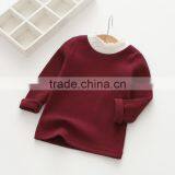 S60641B 2017 Girls Lace Collar Long Sleeve Autumn Fashion T-shirt Cotton Casual T-shirt thumbnail-2