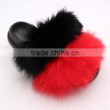 Myfur Fashionable Design Multi Fox Fur Slippers Fur Slides for Girls thumbnail-5