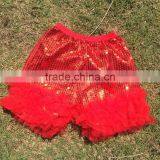 Hot Sale Fashion Girl Glitter Short Many Colors Sequin Shorts for Grils Ruffle Shorts thumbnail-4