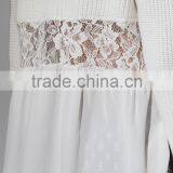 Fashion Women Knit Top Sweater With Lace Trim Pullover thumbnail-4