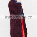 Women's Long Tunic Wrap Around Mixed Wool Cardigan Sweater With Wholesale Price thumbnail-5